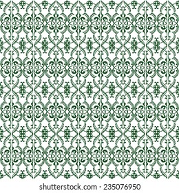 green seamless floral background 