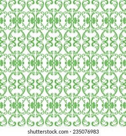 green seamless floral background 