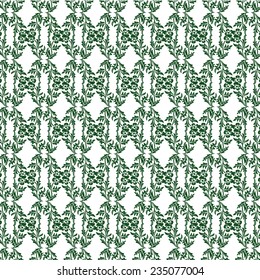 green seamless floral background 