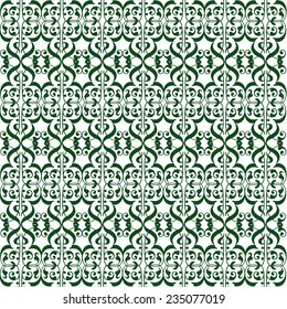 green seamless floral background 