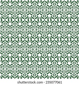 green seamless floral background 