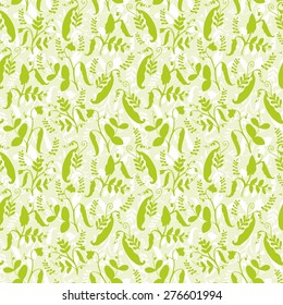 Green seamless floral pattern  with 
 Sweet pea, Vicia, Lathyrus odoratus