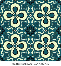 Green seamless floral pattern, wallpaper tablecloth