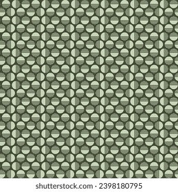 green seamless floral vector retro stripe pattern on background