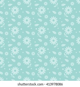 green seamless flower pattern