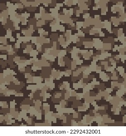 Arte De Camo Geométrico Gráfico Sin Margen Verde. Diseño De Commando De Vector Monocromo Marrón Repetido.  Khaki Repitió El Colorido Patrón De Soldado Gráfico. Fondo Digital Militar Oscuro. 