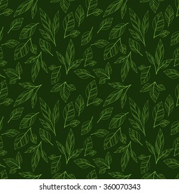 green seamless leaves