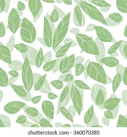 green seamless leaves 