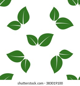 green seamless leaves