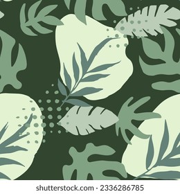 Green Seamless Nature Natural Textile Background. Purple Seamless Classic Spring Fabrics, Seamless Print. Dark Repeated Contemporary Decorative Quill Backdrop. 