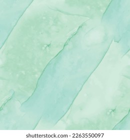 Green Seamless Ocean. Blue Ocean Background. Sea Gradient Background. Soft Seamless Background. Sea Subtle Vector Template. Green Elegant Pattern. Water Ink Ocean. Water Watercolor Seamless Canvas.