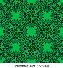 Green seamless ornament