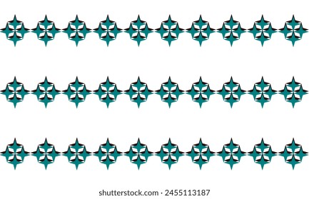 green seamless pattern, Abstract Seamless geometric pattern with green stars flower block background. Vector illustration, repeat star pattern design for fabric printing, star patter