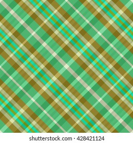 Green Seamless Pattern with crossing diagonal strips.Vector illustration. Design for textile, fabric, wrapping paper.