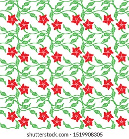 Green Seamless pattern flower beautiful backgrounds