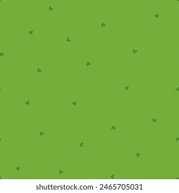 Patrón verde sin costuras con corazones