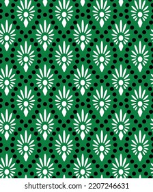 green seamless pattern, leaves pattern, vector leaves pattern, abstract pattern for print or background