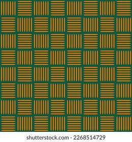 Green seamless pattern with orange carpet design