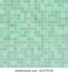 Green seamless pattern. Pixel mosaic background
