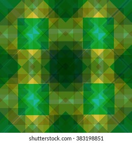 Green seamless pattern with rhombus. Fabric, textile, background template