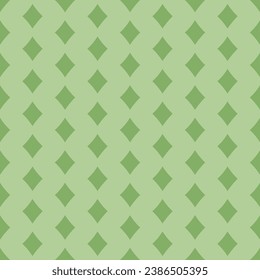 Green seamless pattern with rhombuses