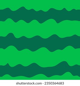 Green seamless pattern with striped watermelon skin or peel.