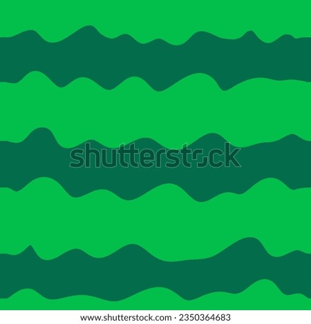 Green seamless pattern with striped watermelon skin or peel.
