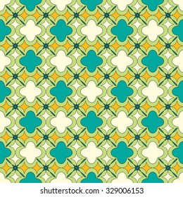 Green seamless pattern. Unusual plaid texture. 
