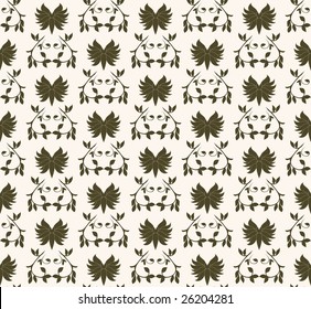 Green seamless pattern. Vector illustration