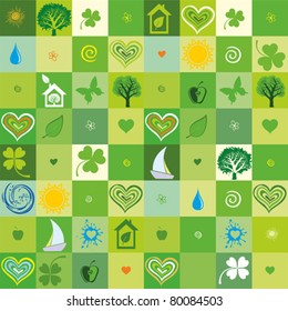 green seamless pattern. Vector illustration