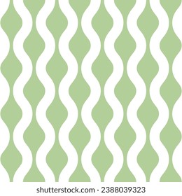 Green seamless pattern with wavy vertical waves