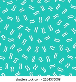 Green seamless pattern with white wavy lines.