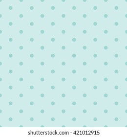 green seamless polka dots pattern