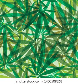 green seamless repeating cannabis pattern