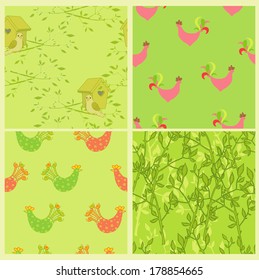 Green seamless for spring