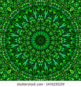 Green seamless stone ornate mandala pattern background design - abstract symmetrical vector ornament wallpaper illustration