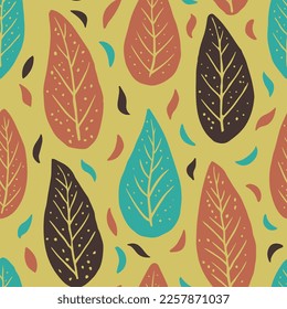 Green Seamless Summer Bloom Quill Print. Light Continuous Color Simple Template, Seamless Pattern. Yellow Repetitive Nature Vintage Lines Wallpaper. 
