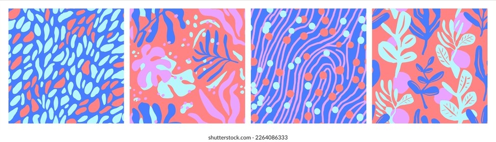 Green Seamless Summer Palm Decor Collection. White Repeated Color Spring Shape, Seamless Vector. Hippie Repetitive Doodle Natural Watercolor Design. 