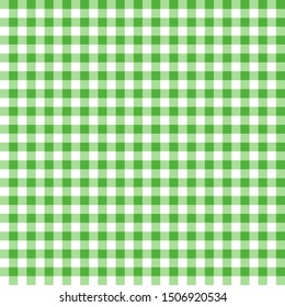 Green seamless table cloth texture. Vector illustration.