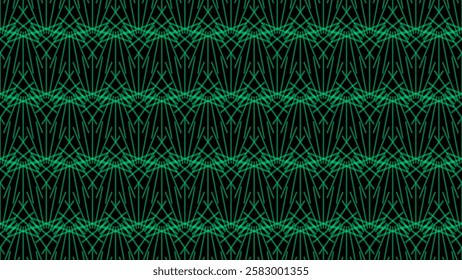 A green, seamless texture composed of intersecting polygons.