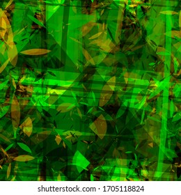 Textura verde sin fisuras con diferentes formas. Fondo abstracto vectorial para página web, fondo de banners, tela, decoración doméstica, envoltura