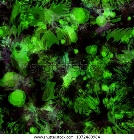 Green seamless texture. Grunge dark backdrop with shiny elements. Abstract vector background for web page, banners backdrop, fabric, home decor, wrapping