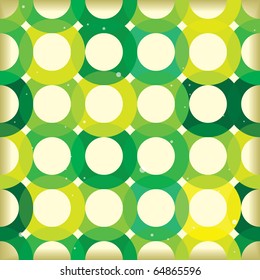 green seamless tile pattern background with circular design