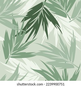 patrón de hoja vectorial transparente verde sobre fondo verde