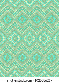 Green seamless vector ornamental pattern