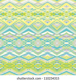 Green seamless vector zigzag  geometric  pattern