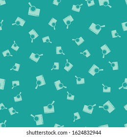 Green Search in a browser window icon isolated seamless pattern on green background.  Vector Illustration