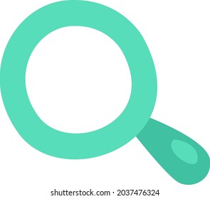 Búsqueda verde, ilustración, vector, sobre un fondo blanco.