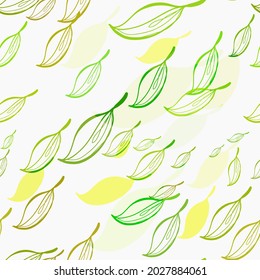 green season leaves vector seamless bright pattern multicolor