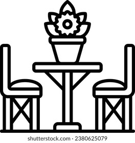 Green seating vector outline icon design, Lawn and Gardening symbol, Farm and Plant sign, agriculture and horticulture equipment stock illustration, Garden outdoor Sitting Area concept